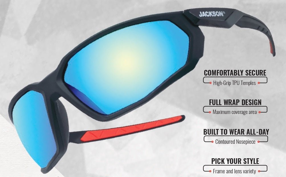 12 Pair SAFETY GLASSES - HYPERGUARD - Detectable Warning Products