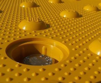 Detectable Warning Composite Cast in Place Truncated Dome Replaceable Offered by DWP - Detectable Warning Panels