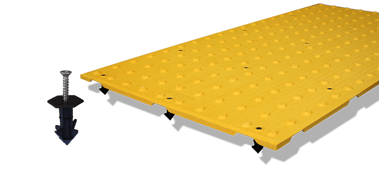 Composite Wet Set Replaceable Detectable Warning ALERT CAST - Detectable Warning Products