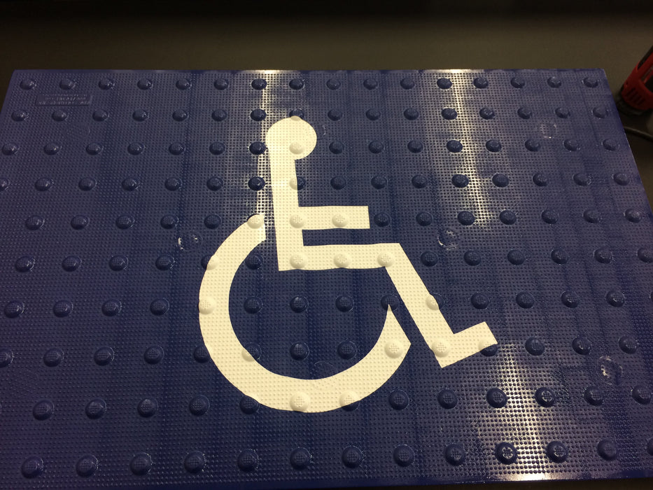 ADA Logo'd Composite Graphic Tile System - Detectable Warning Panels