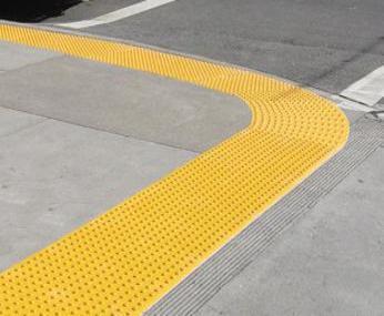 Detectable Warning Composite Cast in Place Truncated Dome Replaceable Radius Offered by DWP - Detectable Warning Panels