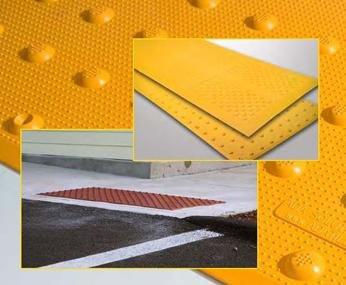 Detectable Warning Composite Surface Applied Truncated Dome Offered by DWP - Detectable Warning Panels