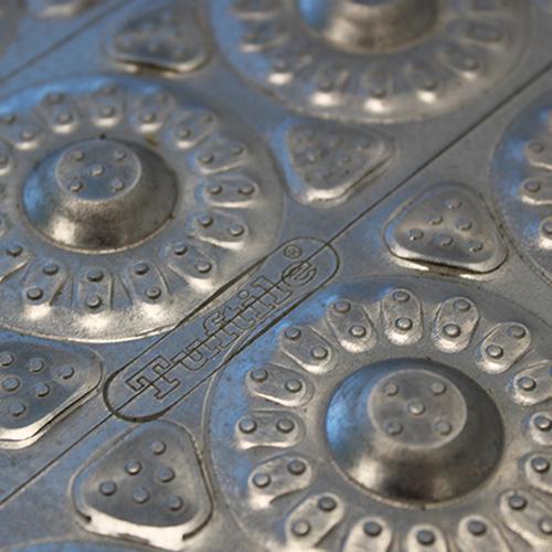 Detectable Warning  Truncated Domes 16 Guage Galvanized Steel Surface Applied (Retrofit) Radius Wedge Tile  offered by DWP, Inc. - Detectable Warning Panels